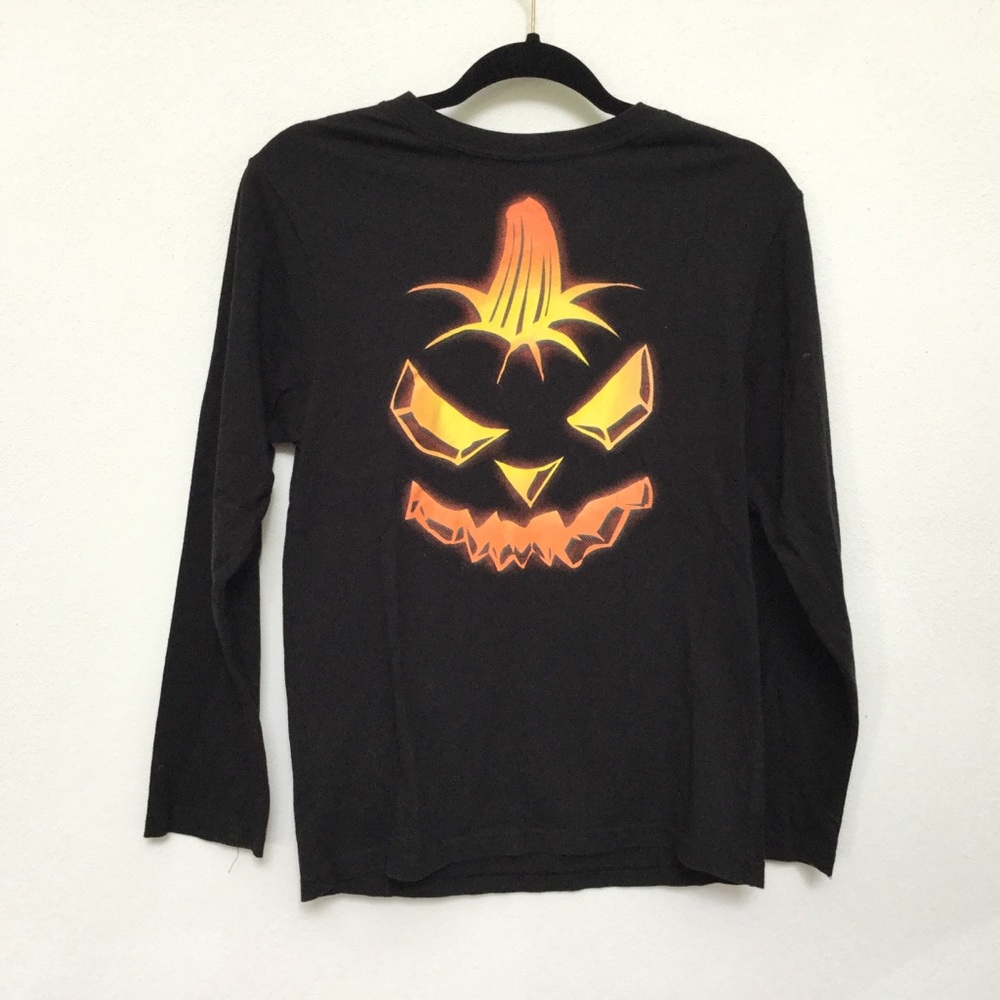 3/$25 Kids Black Halloween Jack O Lantern Shirt